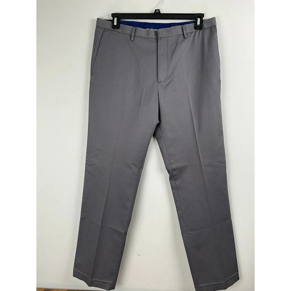 Banana‎ Republic Modern Slim Fit Non-Iron Dress Pants Gray 35x32 Cotton